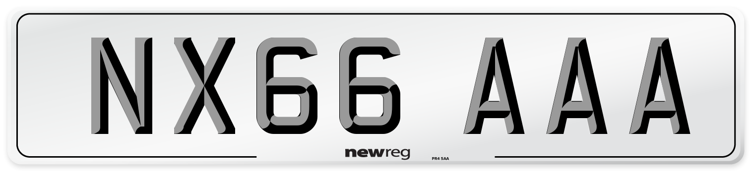 NX66 AAA Number Plate from New Reg